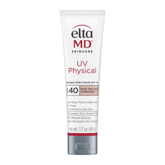 EltaMD UV Physical Rosy Tint bottle close-up for easy on-the-go sun protection.