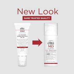 EltaMD UV Restore tinted sunscreen tube provides makeup-ready sheer coverage.