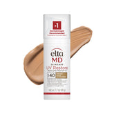 EltaMD UV Restore tinted sunscreen bottle ready for daily sun protection and skin hydration.