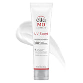 EltaMD UV Sport lotion spread on face for SPF 50 protection during outdoor activities