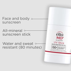 EltaMD UV Stick on-body application demonstrates quick full-body coverage.