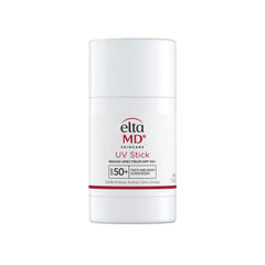 EltaMD UV Stick sunscreen on-face application shows mess-free SPF 50+ protection.