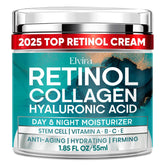 Elvira retinol anti-aging moisturizer bottle shows daily hydration benefits