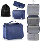 Elviros hanging toiletry bag closed compact travel-ready design for organized packing