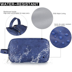 Elviros Toiletry Bag outside compartments illustrate easy wet-dry separation for gym use.