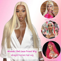 ELYCONT 30-inch 613 lace front wig back view showing seamless blend