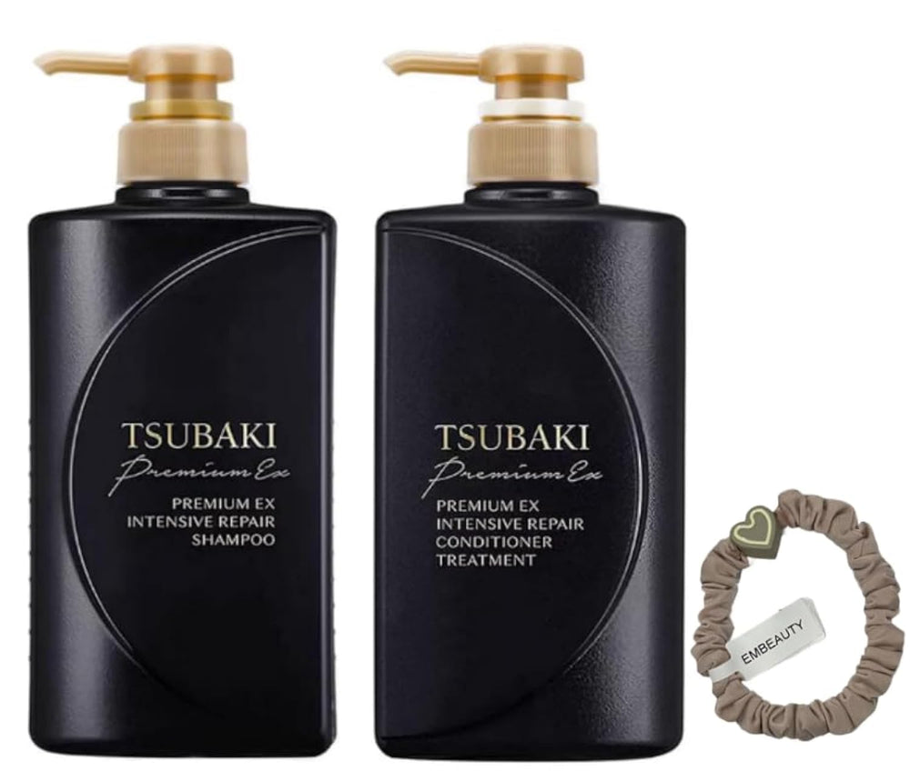 EMBEAUTY Premium Black EX Ion Shampoo bottle for gentle cleansing and shine