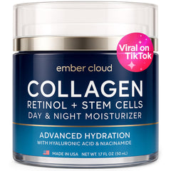 Ember Cloud Collagen Face Cream airless-pump closeup for precise daily hydration