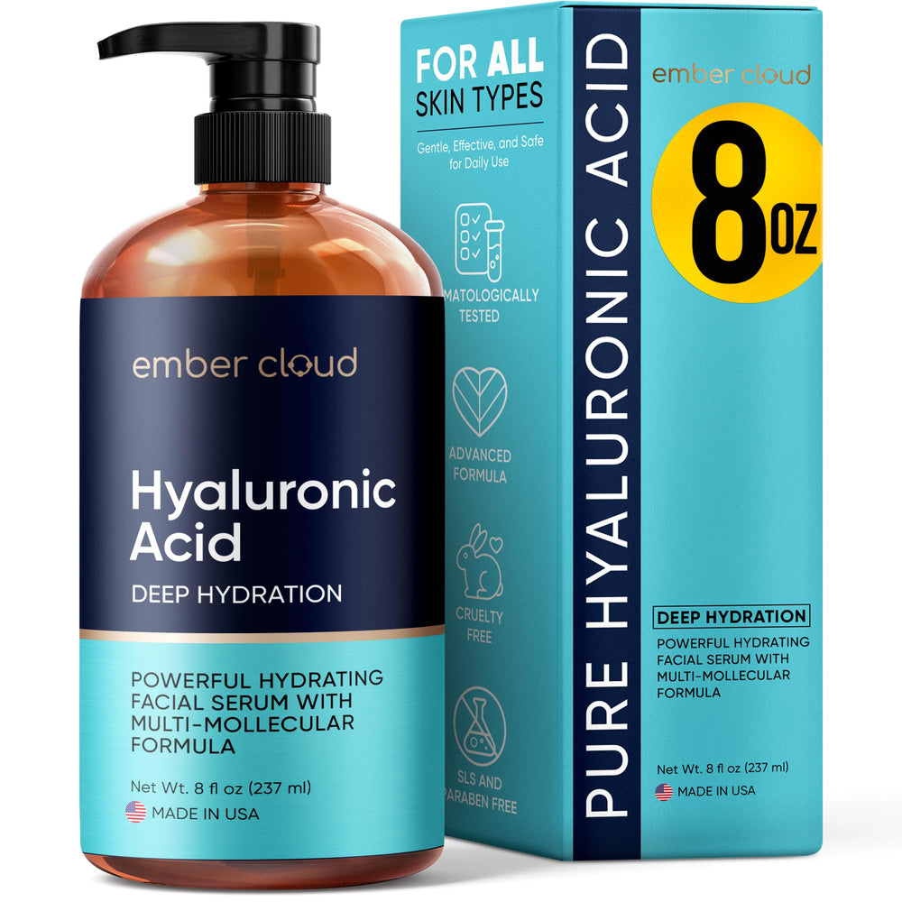 Ember Cloud Hyaluronic Serum bottle for hydrated skin and lips