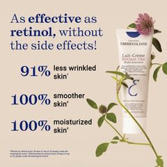 Embryolisse Lait-Crème bottle illustrates apricot kernel oil for nourishing hydration.