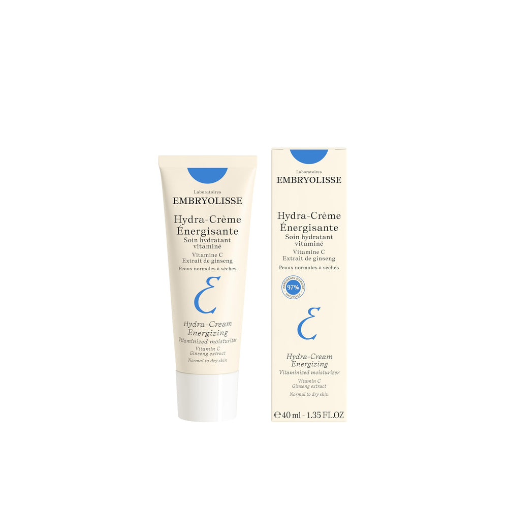 Embryolisse Vitamin C Energizing Face Moisturizer tube closeup showing brightening formula.