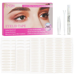 EMEDA invisible eyelid tape strip packaging demonstrates discreet lift for everyday use.