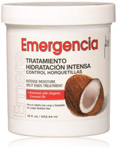 Emergencia Deep Intense Hair Treatment bottle showing rich conditioning for dry hair