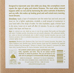 Eminence Blueberry Soy Night Recovery Cream close-up texture – creamy formula for dry skin.