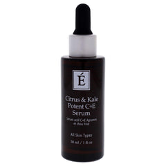 Eminence Citrus & Kale Potent C Plus E Serum dispense pump for easy, precise application.