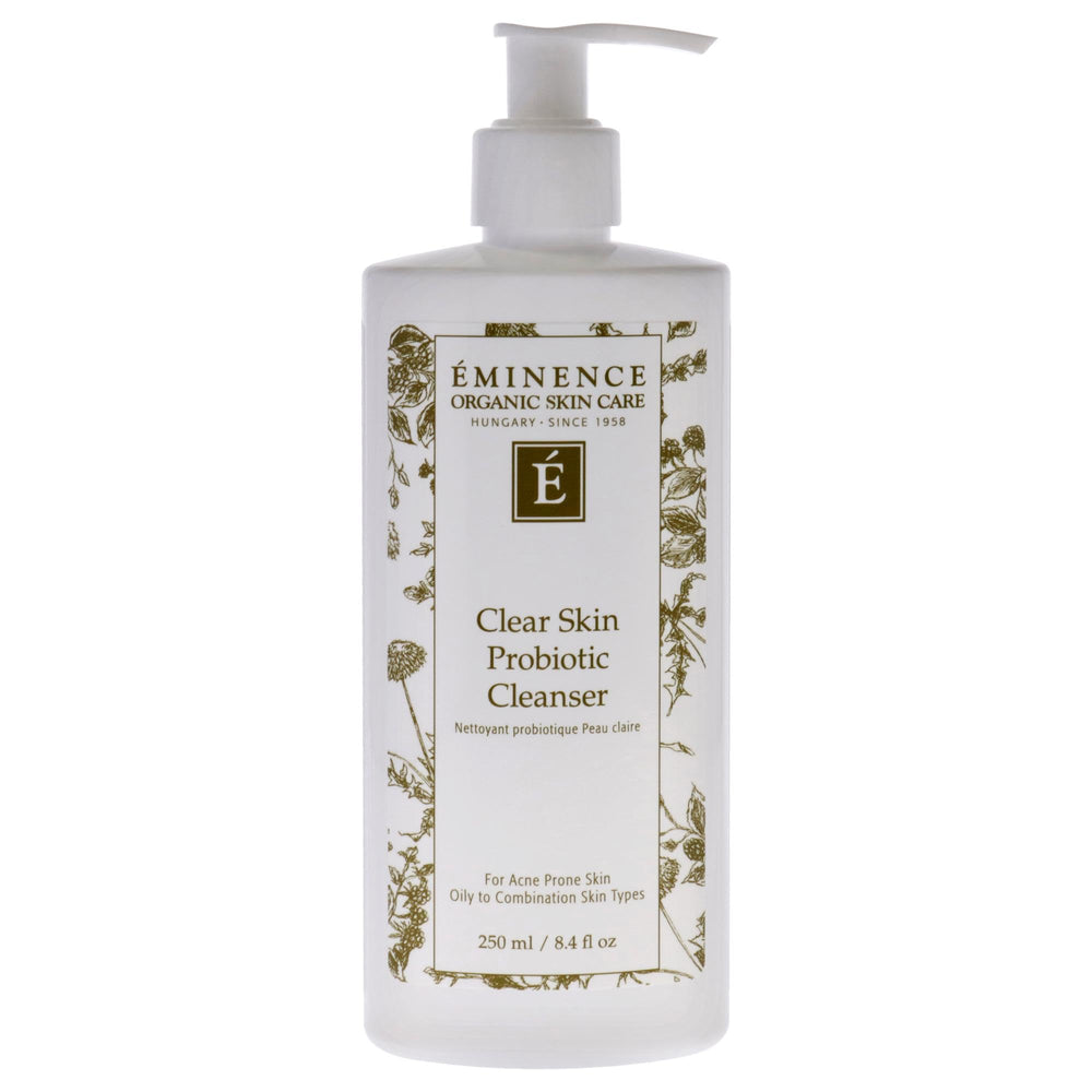 Eminence Clear Skin Probiotic Cleanser bottle for daily refreshing cleanse of problem skin.