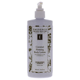 Eminence Coconut Firming Body Lotion bottle for deep hydration and skin nourishment.