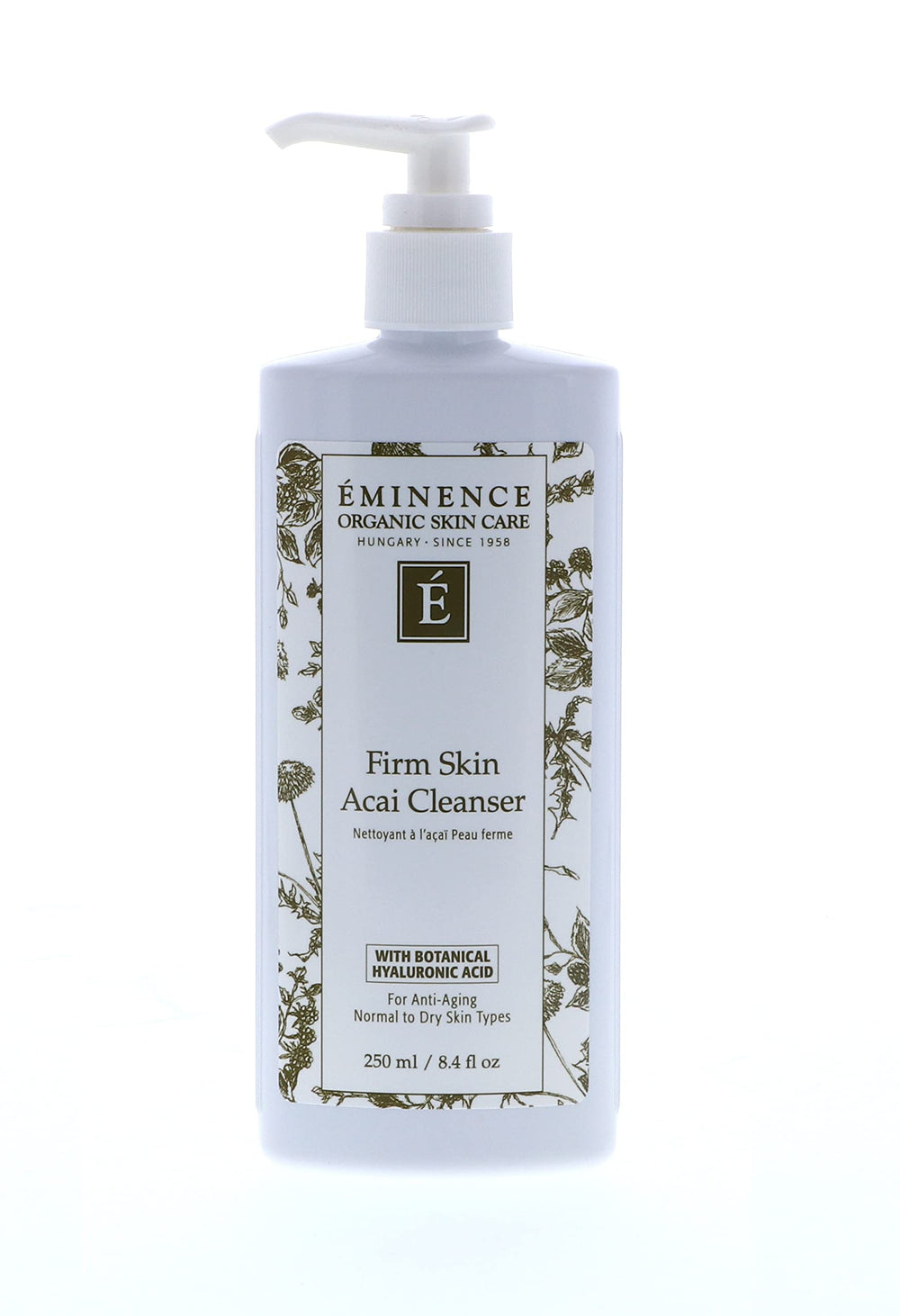 Eminence Firm Skin Acai Cleanser bottle offers a refreshing cleanse for balanced skin.