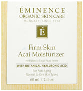 Eminence Firm Skin Acai Moisturizer bottle shows hydrating formula for daily use