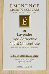 Eminence Lavender Age Corrective Night Concentrate bottle with pour enables gentle overnight revitalization.