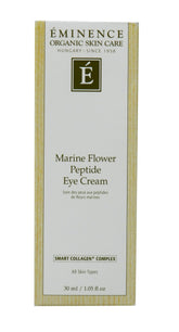 Eminence Marine Flower Peptide Eye Cream tube delivers ultra-rich hydration for the delicate eye area.