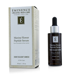 Eminence Marine Flower Peptide serum bottle showing rich gel texture for hydration and glow