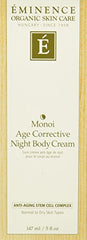 Eminence Monoi Age Corrective Night Body Cream application shows a velvety texture for deeply nourished skin