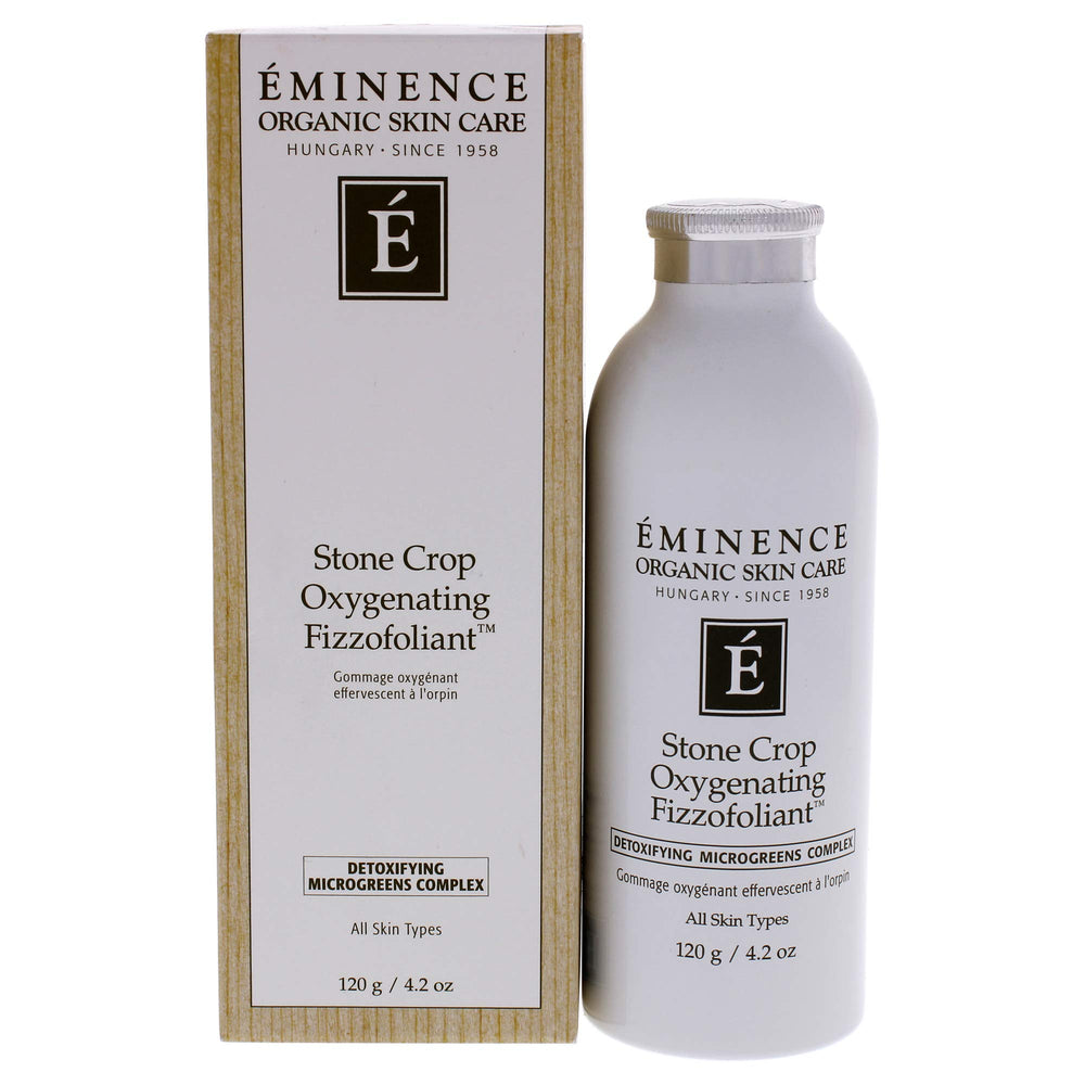 Eminence Stone Crop Fizzofoliant bottle pour promotes hydration and radiant skin potential