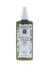 Eminence Stone Crop Hydrating Mist bottle closeup highlights premium packaging and refreshing hydration.