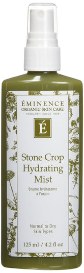 Eminence Stone Crop Hydrating Mist bottle pour provides a cooling hydration boost