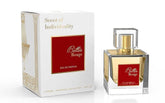 Emper Milestone Better Rouge bottle front, sleek amber-wood silhouette for all-day fragrance