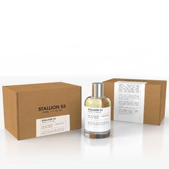 Emper Stallion 53 bottle side angle highlighting woody floral notes for versatility.