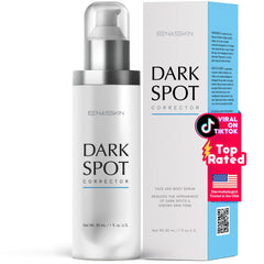 EnaSkin Dark Spot Serum bottle close-up highlighting brightening potential