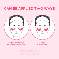 Enaskin Naturals Korean-inspired vitamin formula close-up emphasizing refreshed eyes.