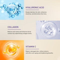 Enaskin Naturals peptides-collagen-infused label closeup indicating anti-aging benefits