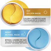 Enaskin Naturals under eye patches kit front view highlighting depuffing and hydration.