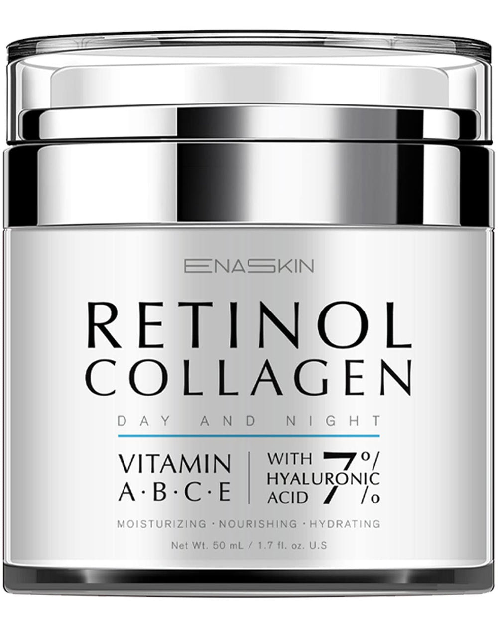 enaskin retinol cream tube application highlights targeted anti-aging hydration.