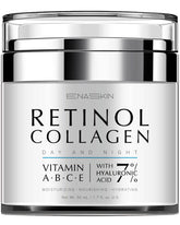 enaskin retinol cream tube application highlights targeted anti-aging hydration.