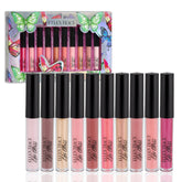 Enchante Ellen Tracy lip gloss collection swatches show radiant shades for versatile looks.