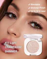 Enfuntins single shimmer eyeshadow compact closeup shows crease-proof finish