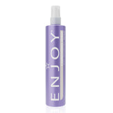 ENJOY Conditioning Spray bottle-application shows easy detangling and smoothing for frizz-prone hair.