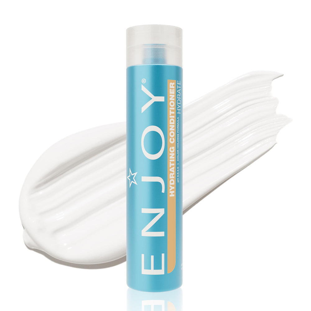 Enjoy Hydrating Conditioner bottle front highlights sulfate-free color-safe formula.