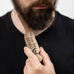Enjoy The Wood engraved Fear The Beard adds bold character