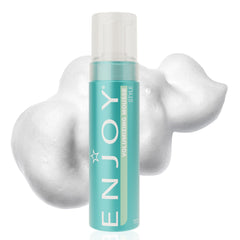 Enjoy Volumizing Mousse bottle demonstrates lightweight volume-boosting formula