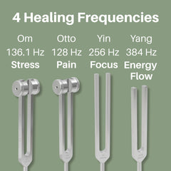 ENSO SENSORY tuning fork 256hz close-up for mental clarity and calm focus.