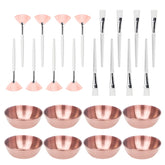 Entei rose gold facial bowls—8-pack for precise at-home mask mixing.
