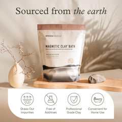 Enviromedica Foot Soak setup demonstrates relaxing foot rejuvenation with bentonite clay.