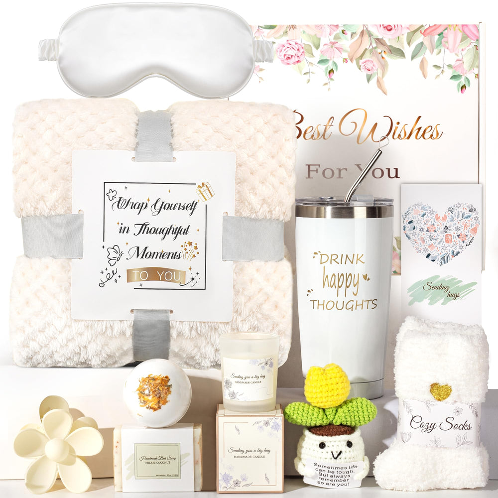 ENVTEK Christmas spa gift box throw blanket shows ultra-soft warmth for cozy evenings.