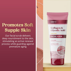 Close-up of Envy scrub texture indicating gentle exfoliation for smoother skin