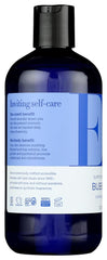 EO Bubble Bath Serenity French Lavender bubbles close-up emphasizes long-lasting foam for pampering skin.